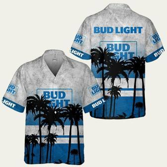 Bud Light Black Palm Tree Hawaiian Shirt | Newhawaiianshirts