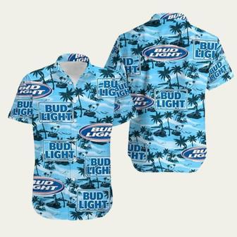 Bud Light Hawaiian Sea Island Pattern Hawaiian Shirt | Newhawaiianshirts AU