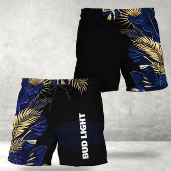 Bud Light Tropical Kentia Palm Swim Trunks | Newhawaiianshirts UK