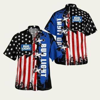 Bud Light Us Flag Hawaiian Shirt | Newhawaiianshirts CA