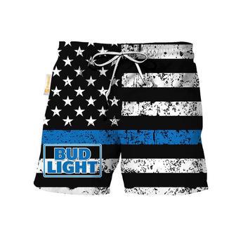 Bud Light USA Flag Swim Trunks | Newhawaiianshirts UK