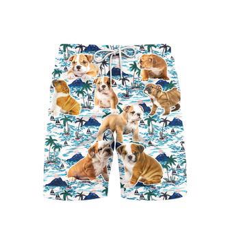 Bull Dog Puppy Beach Shorts For Men | Newhawaiianshirts UK