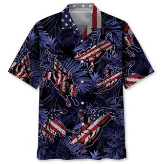 Bull Riding Tropical Hawaiian Shirt Summer Gifts | Newhawaiianshirts CA