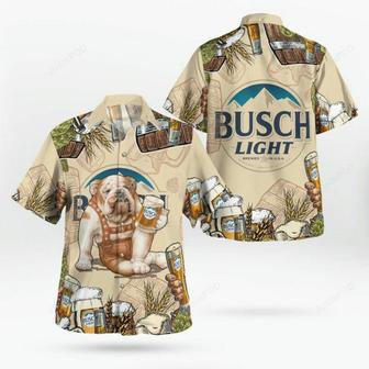 Bulldog Busch Light Beer Hawaiian Shirt | Newhawaiianshirts AU