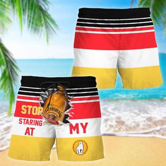 Bundaberg Stop Staring At Horizontal Striped Swim Trunks | Newhawaiianshirts