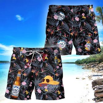 Busch Light Floral Summer Swim Trunks | Newhawaiianshirts UK