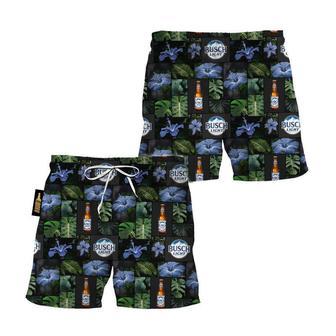 Busch Light Hibiscus Flower Swim Trunks | Newhawaiianshirts AU