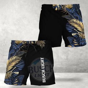 Busch Light Tropical Kentia Palm Swim Trunks | Newhawaiianshirts UK