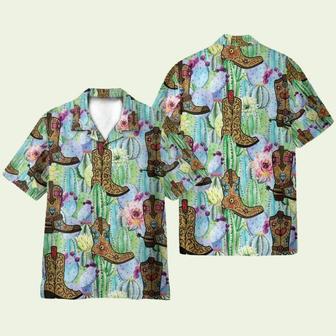 Cactus Boots Mens Hawaiian Shirt | Newhawaiianshirts UK