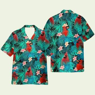 Cardinal Tropical Flowers Pattern Hawaiian Shirt | Newhawaiianshirts CA