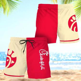 Chick-fil-A Basic Colorful Swim Trunks | Newhawaiianshirts AU