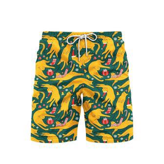 Christmas Ginger Cats Sleeping Beach Shorts For Men | Newhawaiianshirts DE