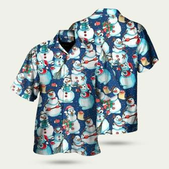 Christmas Happy Snowman Xmas Hawaiian Shirt | Newhawaiianshirts AU