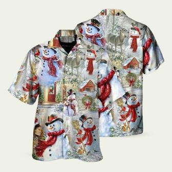 Christmas Snowman Merry Xmas Hawaiian Shirt | Newhawaiianshirts AU