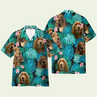 Cocker Spaniel Dog In Tropical Green Leaves Hawaiian Shirt | Newhawaiianshirts AU