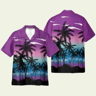 Coconut Tree On Beautiful Sunset Hawaiian Shirt | Newhawaiianshirts AU