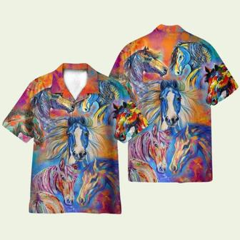 Colorful Horse Mens Shirts Hawaiian Shirt | Newhawaiianshirts AU