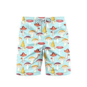 Colorful Mushroom Beach Shorts For Men | Newhawaiianshirts CA