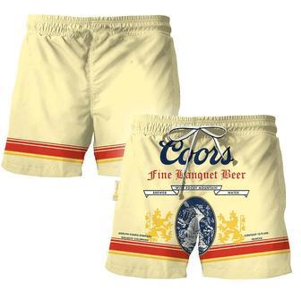 Coors Banquet Beige Swim Trunks | Newhawaiianshirts AU