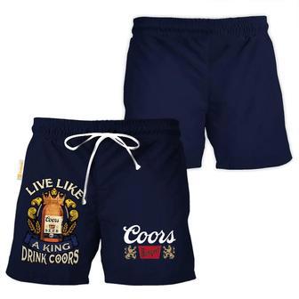 Coors Banquet Blue Black Basic Swim Trunks | Newhawaiianshirts UK