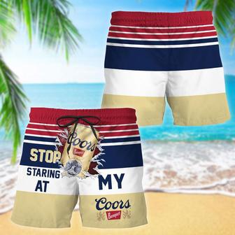 Coors Banquet Stop Staring At Horizontal Striped Swim Trunks | Newhawaiianshirts AU