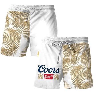 Coors Banquet Tropical Fern Swim Trunks | Newhawaiianshirts UK