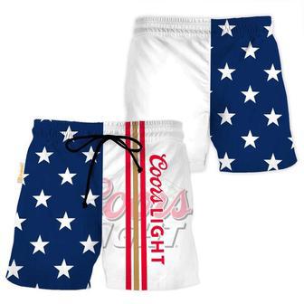 Coors Light American Flag Swim Trunks | Newhawaiianshirts AU