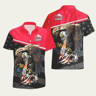 Coors Light Beer Eagle American Flag Hawaiian Shirt | Newhawaiianshirts UK