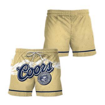 Coors Light Beige Basic Swim Trunks | Newhawaiianshirts AU