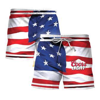 Coors Light Fourth Of July Swim Trunks | Newhawaiianshirts AU