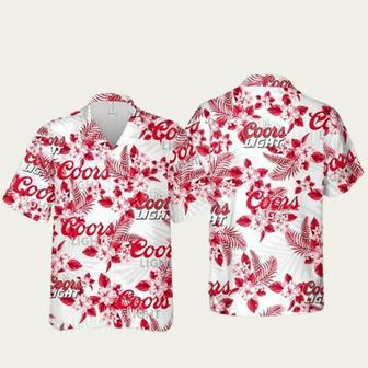 Coors Light Hawaiian Flowers Pattern Shirt Hawaiian Shirt | Newhawaiianshirts CA