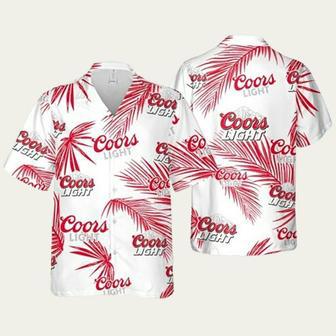 Coors Light Hawaiian Palm Leaves Pattern Shirt Hawaiian Shirt | Newhawaiianshirts AU