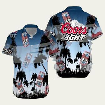 Coors Light Palm Tree Beer Can Summer Hawaii Shirt Hawaiian Shirt | Newhawaiianshirts CA