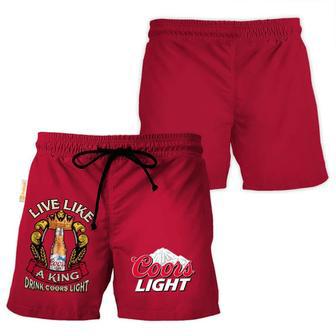 Coors Light Red Basic Swim Trunks | Newhawaiianshirts