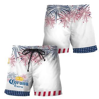 Corona Extra American Independence Day Swim Trunks | Newhawaiianshirts UK