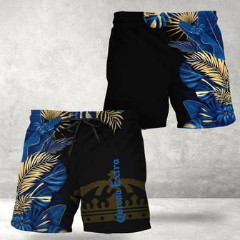 Corona Extra Tropical Kentia Palm Swim Trunks | Newhawaiianshirts DE