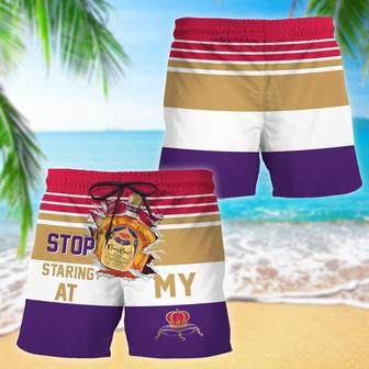 Crown Royal Stop Staring At Horizontal Striped Swim Trunks | Newhawaiianshirts AU