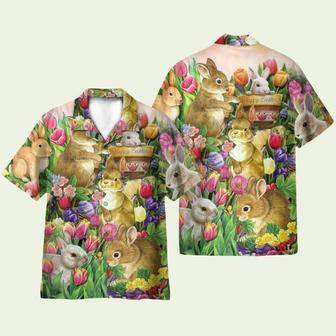 Cute Bunny Happy Easter Day Hawaiian Shirt | Newhawaiianshirts UK