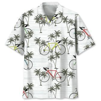 Cycling White Coconut Hawaiian Shirt Summer Gifts | Newhawaiianshirts DE