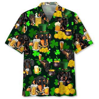 Dachshund Beer Irish St.Patrick Day Hawaiian Shirt Summer Gifts | Newhawaiianshirts UK