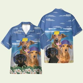 Dachshund Summer Beach Funny Hawaiian Shirt | Newhawaiianshirts UK