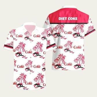 Diet Coke Summer Beach Coconut Pattern Hawaiian Shirt | Newhawaiianshirts DE