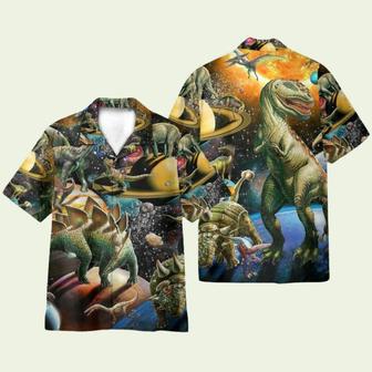 Dinosaur In The Space Hawaiian Shirt | Newhawaiianshirts