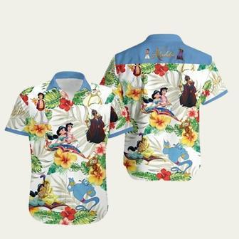 Disney Aladdin And Jasmine Princess Coconut Hawaiian Shirt | Newhawaiianshirts CA