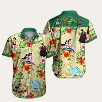 Disney Aladdin And Jasmine Princess Mens Womens Hawaiian Shirt | Newhawaiianshirts CA