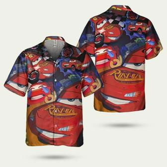 Disney Cars Lightning Mcqueen Enmotion Pattern Hawaiian Shirt | Newhawaiianshirts CA