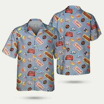 Disney Cars Lightning Mcqueen Kachow Art Fabric Pattern Hawaiian Shirt | Newhawaiianshirts AU