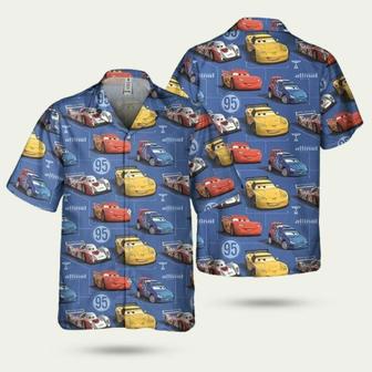 Disney Cars Lightning Mcqueen Seamless Cars Allinol Hawaiian Shirt | Newhawaiianshirts CA