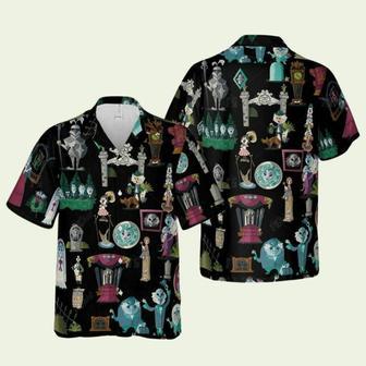 Disney Hitchhiking Ghosts Foolish Mortals Disneyland Halloween Hawaiian Shirt | Newhawaiianshirts