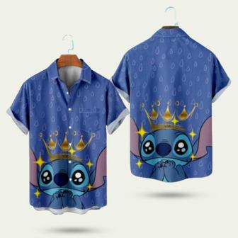 Disney Lilo And Stitch King Crown Hawaiian Shirt | Newhawaiianshirts CA